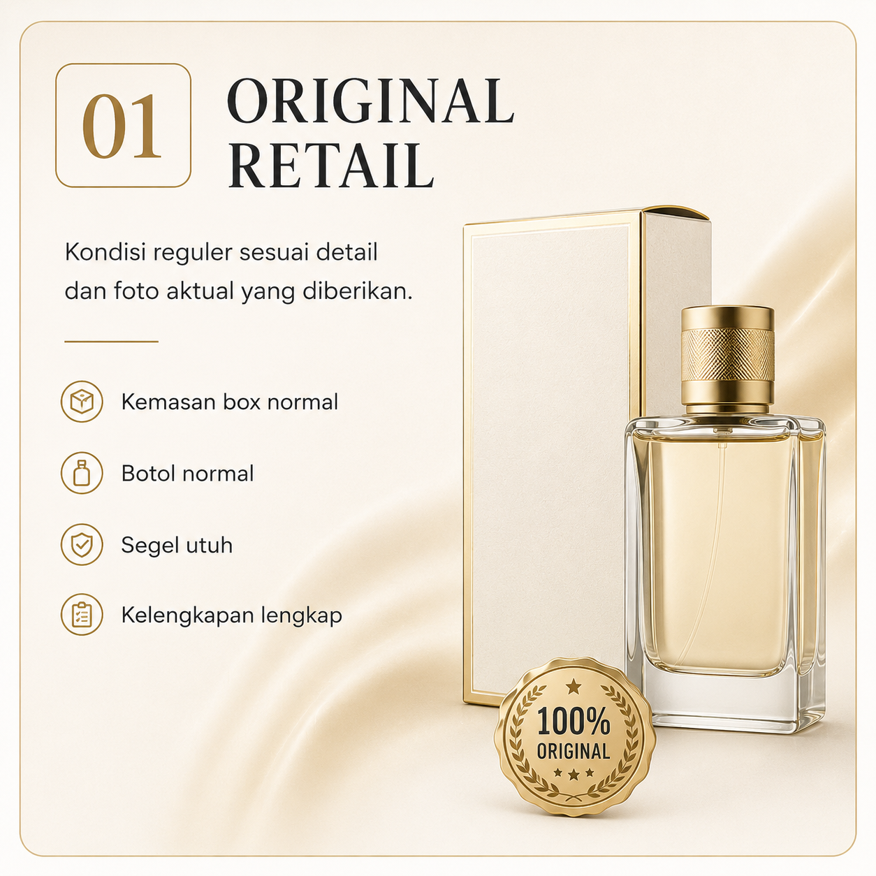 Panduan kondisi parfum Original Retail