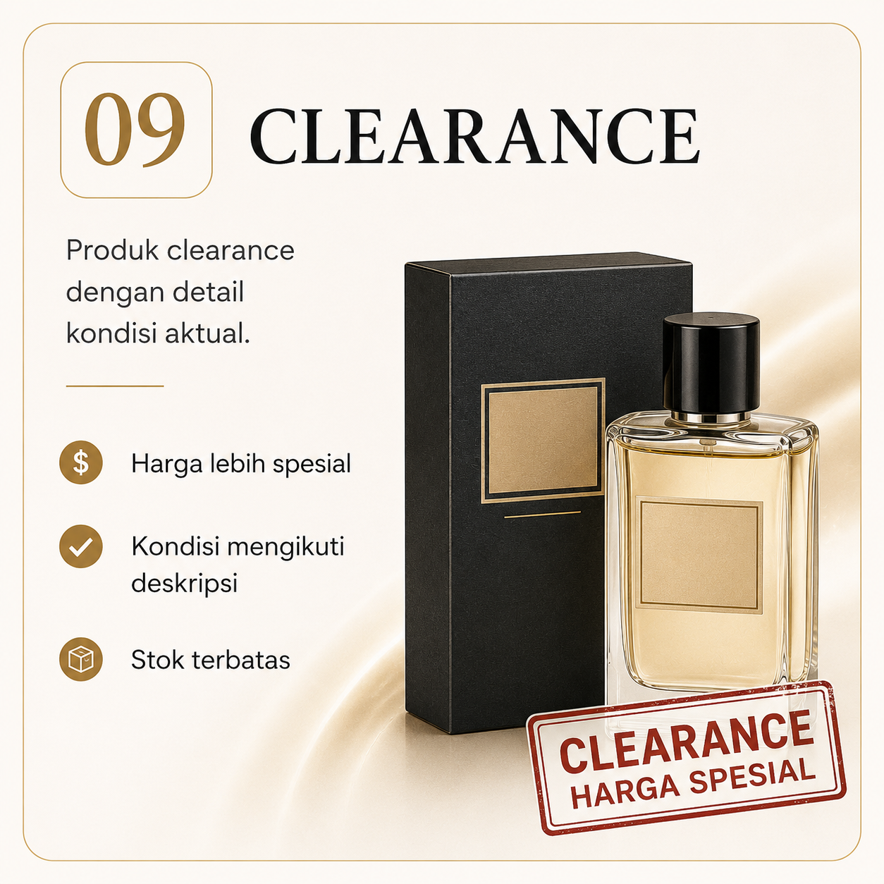 Panduan kondisi parfum Clearance